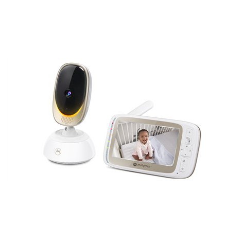 Elektroniczna niania wideo Motorola Wi-Fi z nastrojowym oświetleniem VM85 CONNECT 5,0 cala, biała/złota - 2